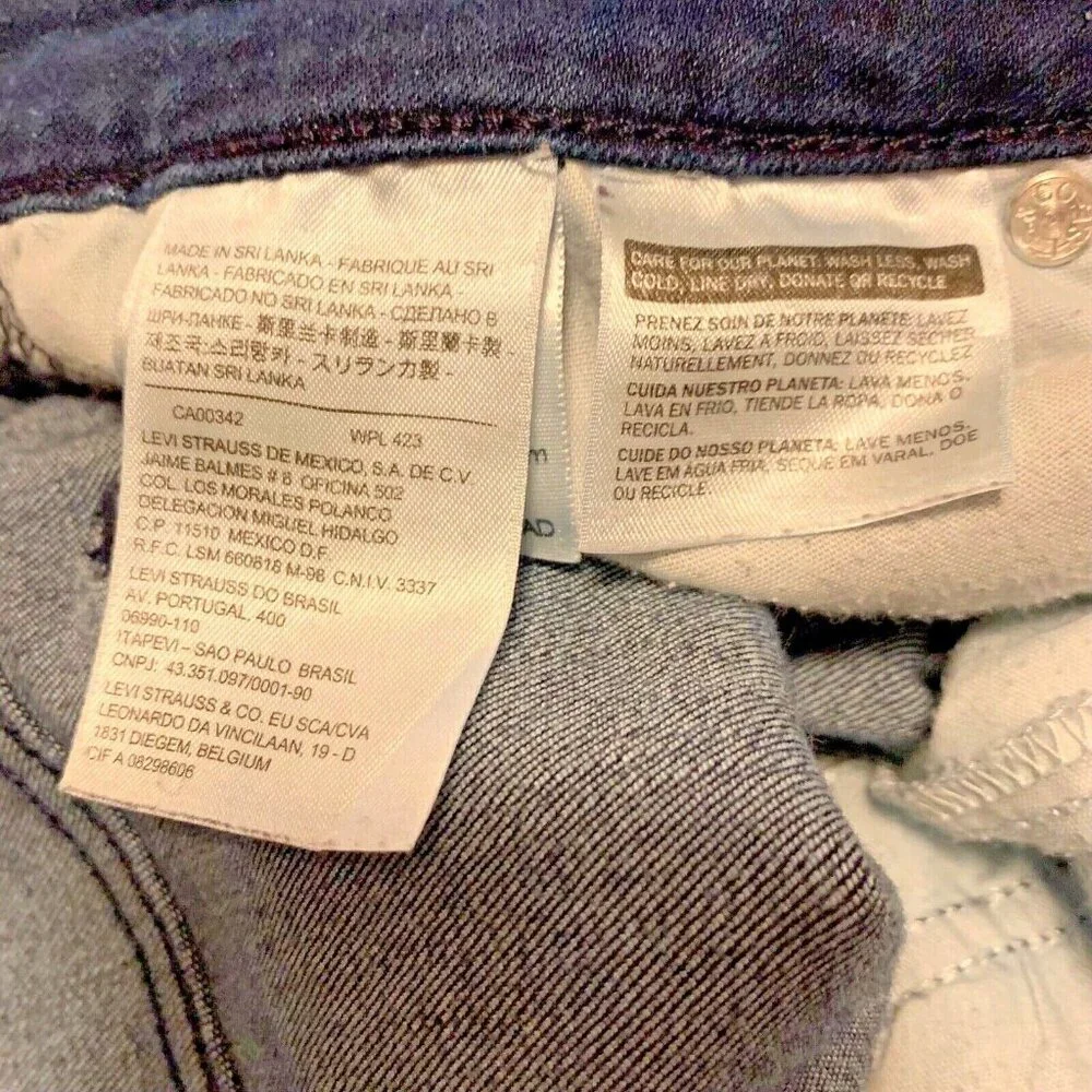 Levis Womens Blue Jeans 8 29 Slight Curve Classic Rise Slim Leg Stretch Denim - Picture 5 of 10